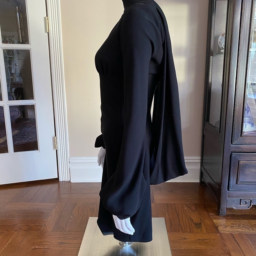 Skaist Taylor Laura Drape Back Black Dress